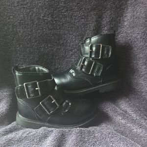 Carter's Black Double Buckle Kids Boots